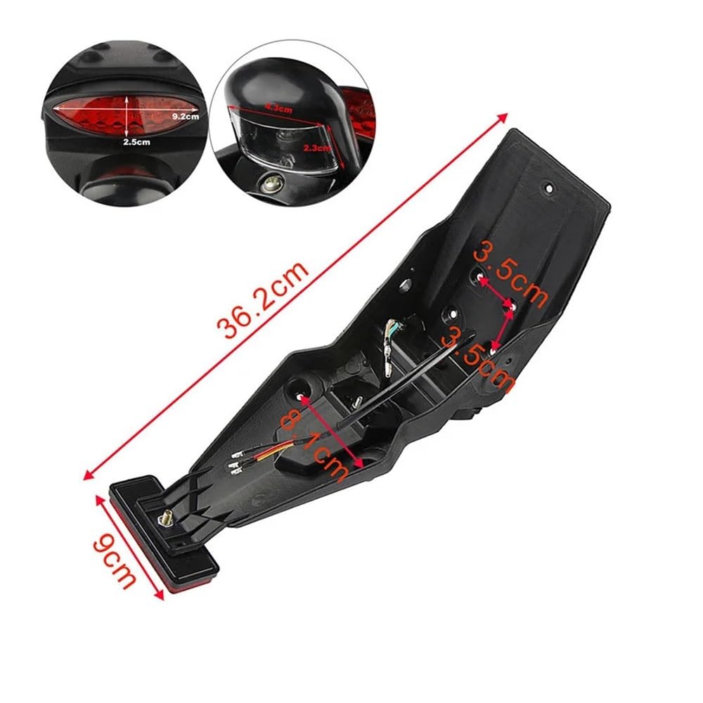 Parafango Universale del Motociclo Parafango Posteriore Parafango Freno Fanale Posteriore Luce Targa per CR EXC WRF 250/400/426/450