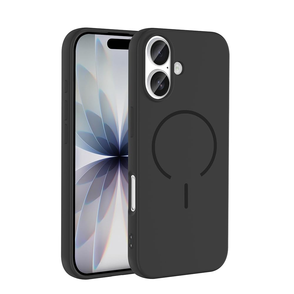 Zore Apple ile uyumlu iPhone 17 Kılıf M-safe Şarj Özellikli Zore Meta Kapak Siyah