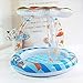 Produktbild KIMCQ Netter interessanter Seestern geformter Aufblasbarer Auflagering Kunststoff Helle Farben Aufblasbares Kinderbecken Planschbecken