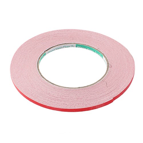 Image of uxcell Sealing Foam Tape 5mm Wide 1mm Thick 10m /32.8ft Long, Self Adhesive Weather Strip for Window Door Insulation, Red White