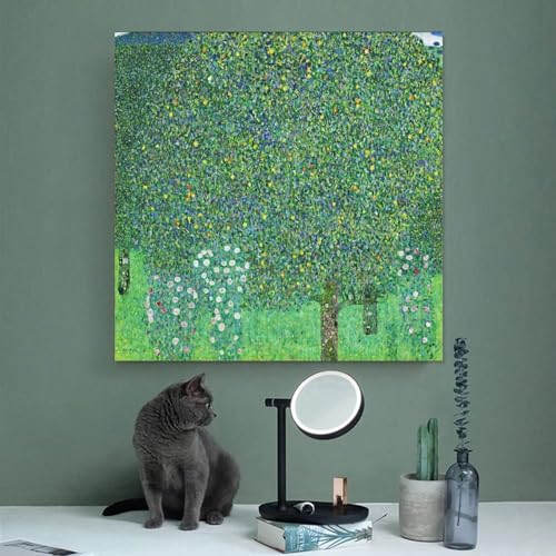 Impression sur toile de rosiers avec contrastes vibrants