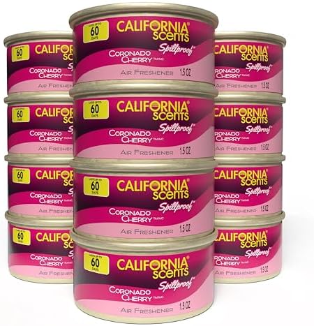 California Scents Spillproof Organic Air Freshener , Coronado Cherry, 1.5 Ounce (Pack of 12)