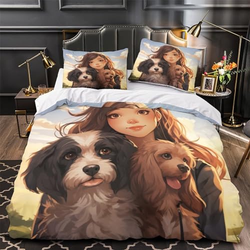 Parure de lit animal 3D finition premium microfibre double 200x200