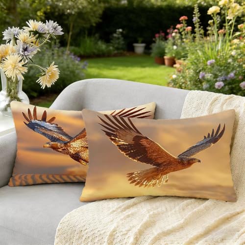 Housses de coussins rectangulaire 25 x 45 aspect lin durable - 2