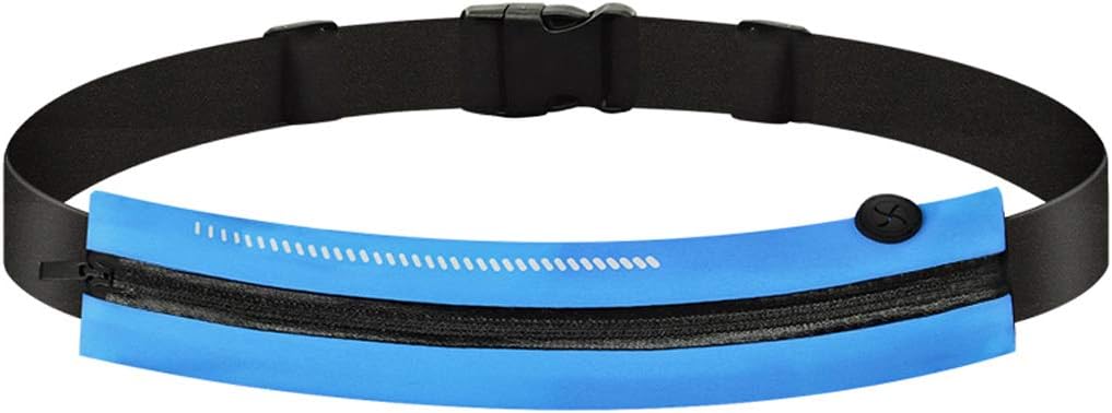 GothicBride Running Belt Waist Pack for Women&Men, Water Resistant Reflective Runner Pouch Belt No-Bounce Adjustable Sport Fanny Pack for All Phones iPhone Android Windows