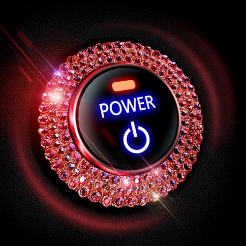 Bouton de démarrage strass rouge illumine votre tableau de bord avec élégance