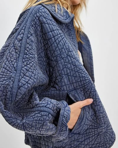 CHARTOU Women's Quilted Lightweight Jackets Puffer Stitch Floral Dolman-Sleeve Zip Up Collar Coat Cute Top3