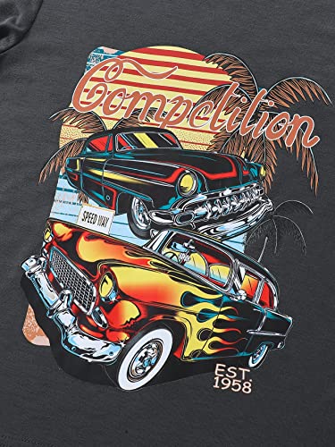 WDIRARA Girl's Car Letter Print Round Neck Short Sleeve T Shirt Tee Graphic Top4