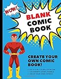 lego paneele transparent  Blank Comic Book: 155 Pages  Comic Panels Sketchbook for Kids to Adults to Draw Comics, Art, and Cartoons  Large, 8.5x11 Inches  Sky Blue