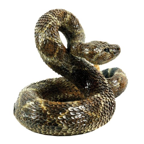 Michael Carr Designs Western Diamondback Rattlesnake L - Outdoor Snake Figurine For Gardens, Patios And Lawns (80057),Brown #TOP3