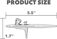 Vista 3 de Pistola de aerógrafo portátil de alimentación por gravedad para aerógrafo de clavos, pistola de oxígeno, pintura en aerosol de seda, kit