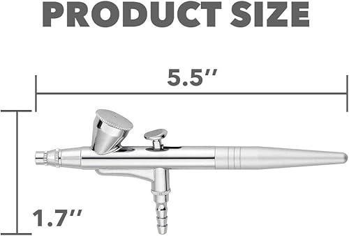 Miniatura 3 de Pistola de aerógrafo portátil de alimentación por gravedad para aerógrafo de clavos, pistola de oxígeno, pintura en aerosol de seda, kit de