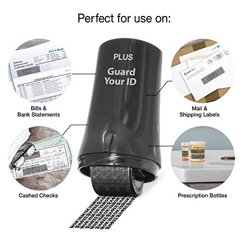 Image of Guard Your ID Advanced Security Roller 2.0 for Identity Theft Prevention Stamping Black