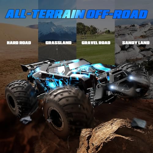 Image of Jack Royal 20+ mph High Speed Glowing RC Car with Body Lights & Headlights Supersonic Hobby Rc Car, Remote Control Off-Road Truck, Rc Trucks with Rechargeable Batteries