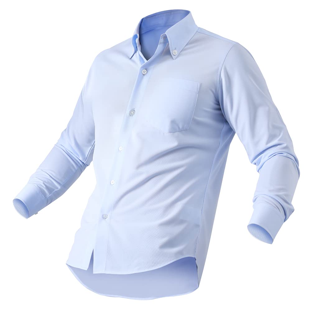 メンズ長袖Yシャツ形態安定 白 LLシワになりにくく、ノーアイロンでも着用可能！ メンズ長袖Yシャツ形態安定 白 LLシワになりにくく、ノーアイロンでも着用