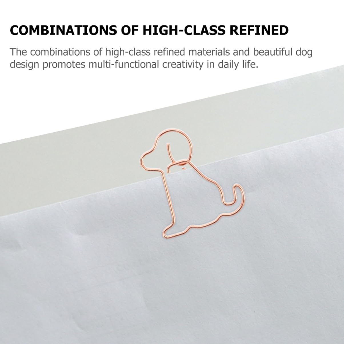 ARTIBETTER 3 Set Paper Clip Da Cucciolo in Oro Rosa Segnalibri Pinza Per Carta Dei Cartoni Animati Morsetti Di Carta Clip Di Cancelleria Rose Gold Metallo 50 Pezzi * 3