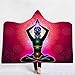 LYDXD Mandala Indien 3D Couvertures Douces Warm Wool Velvet Hoodie Couverture Home Sofa Camping Cloth I 80x120cm