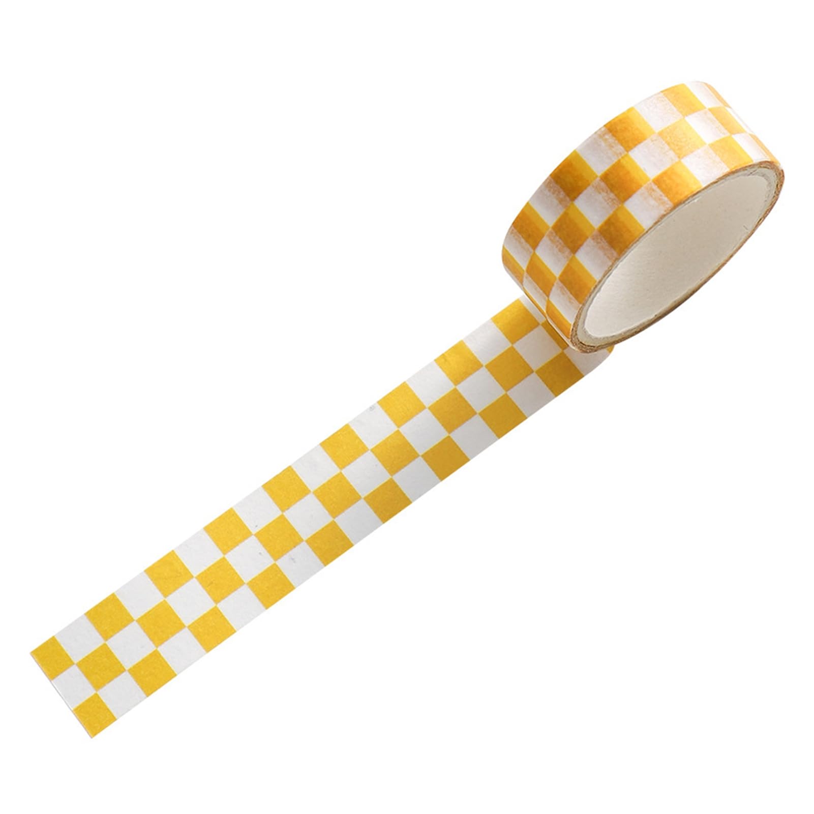 matumou 1 Roll Washi Sticky Adhesive Clear Print Removable Fade-resistant Scrapbooking Washi Checkerboard Pattern for Kids