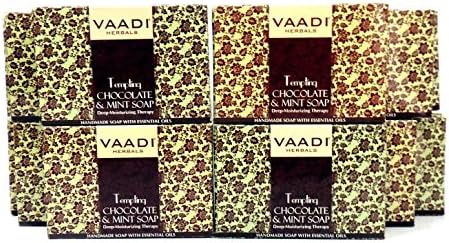 Vaadi Herbals Chocolate and Mint Bar Soap - Handmade Herbal Soap - ALL Natural - Best Moisturizer - Each 2.65 Ounces - Pack of 12 (32 Ounces, 2 Lb)