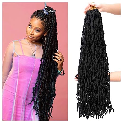 Yorda 32 Inch Soft Locs Crochet Hair, 7 Packs Faux Locs for Butterfly Style Crochet Hair, Pre Looped New Locs Curly Synthetic Braiding Hair (32 Inch, 7 Packs, 1B)