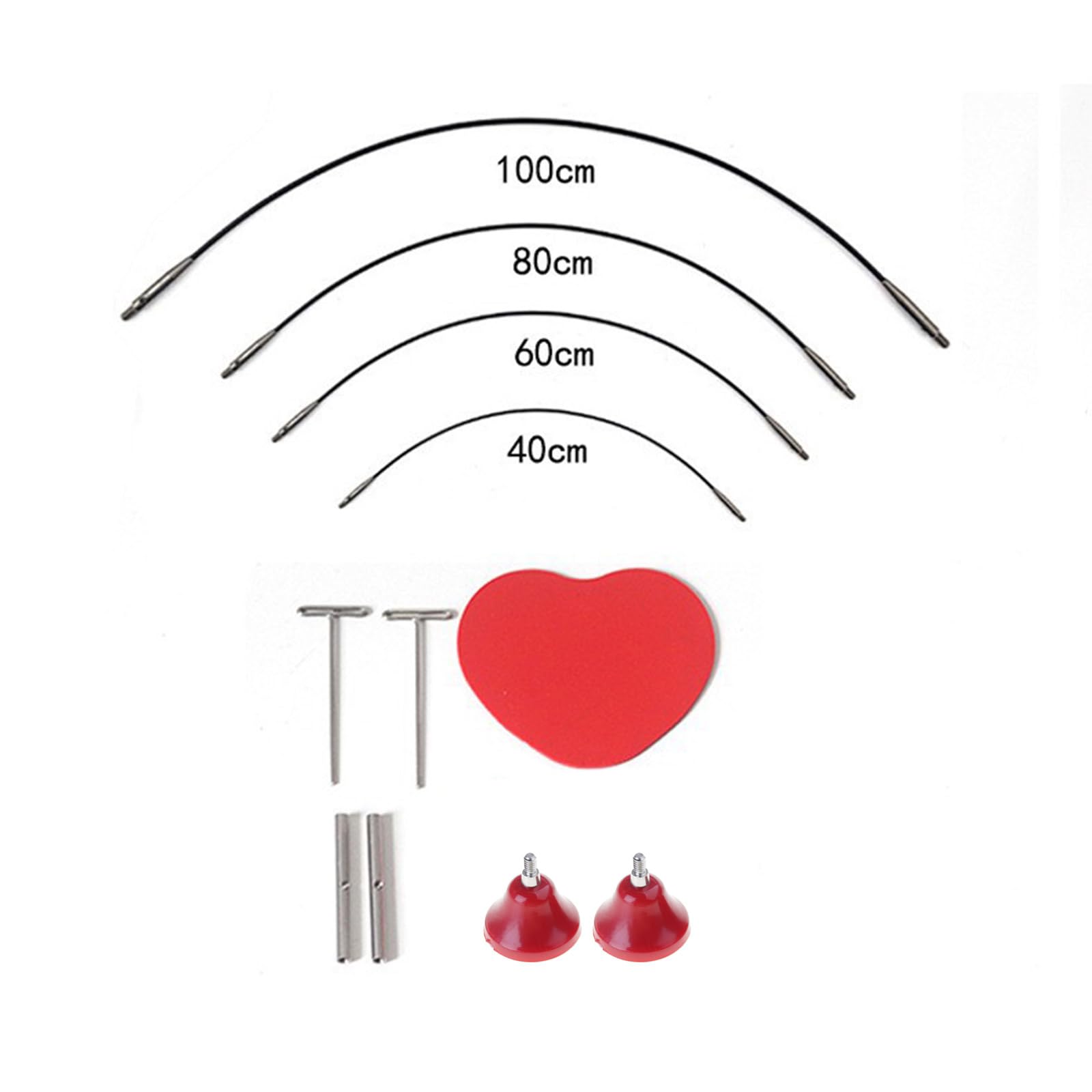 Set di ferri da maglia circolari multiuso in legno naturale staccabile, con superfici in legno