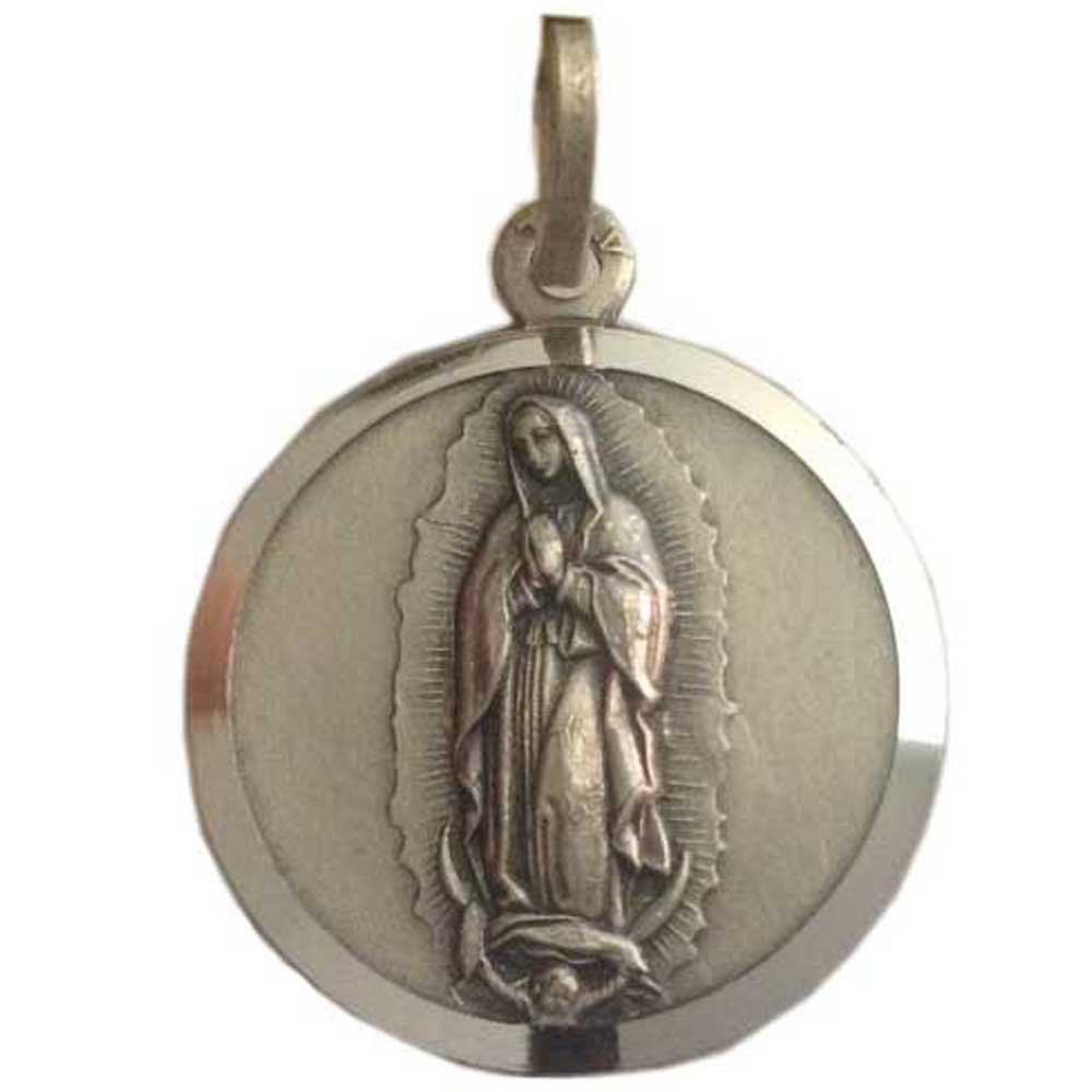 Medalla de "Nuestra Señora de Guadalupe" de Plata Maciza 925