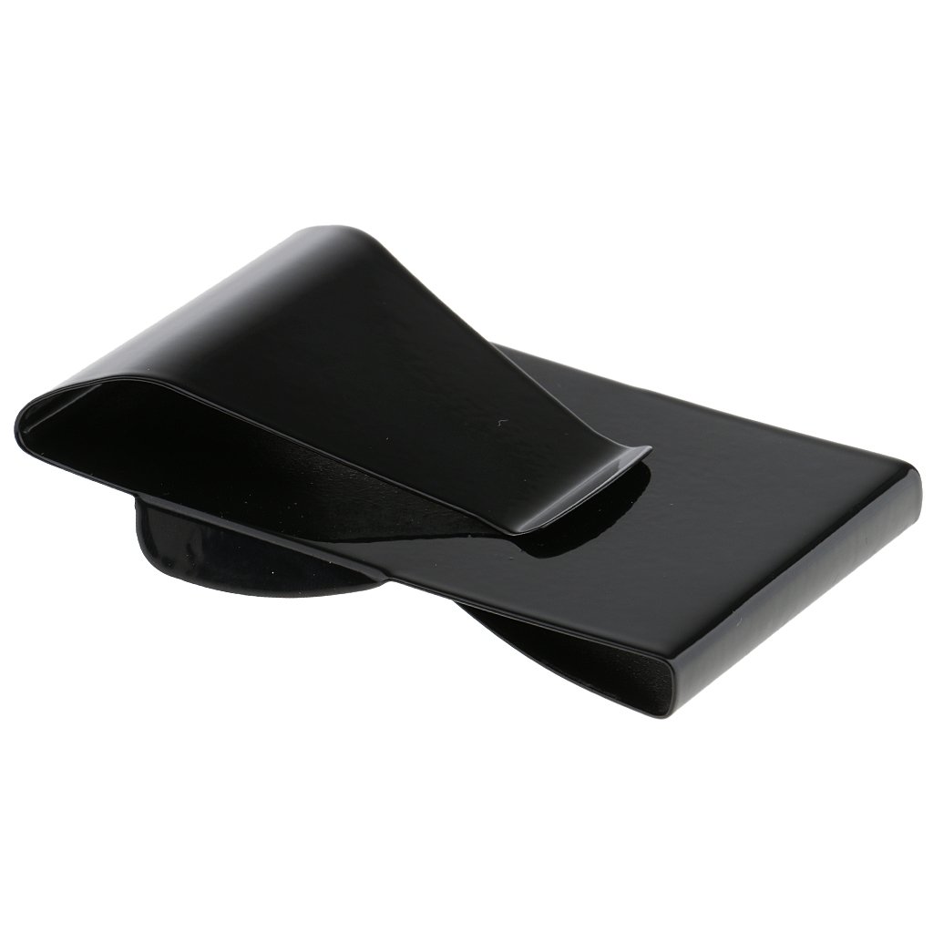 MERISHOPP Stainless Steel Money Clip Purse Wallet Card Cash Holder Clip 8x5.5cm Black-image-21