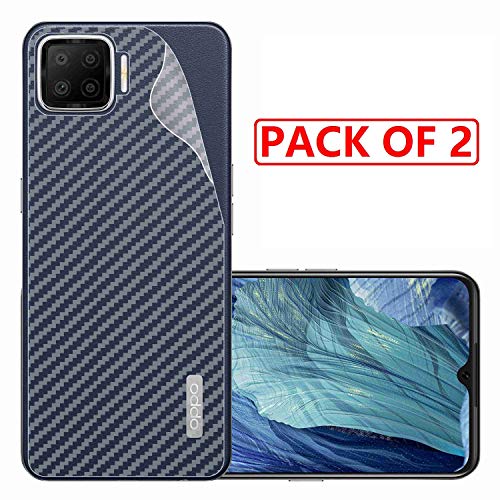 Image of Compatible with (Pack of 2) Oppo F17 Back Screen Protective Film Carbon Fiber Skin Transparent Screen Guard Sticker