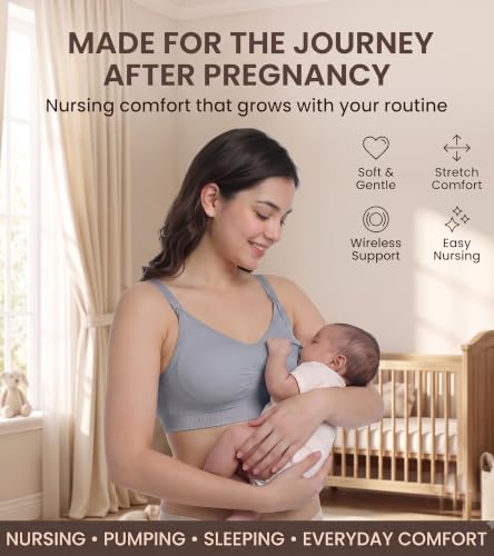 Image of Dimore Nursing Bras for Breastfeeding Seamless Maternity Bra Ultra Comfort Smooth Wireless Pregnancy Sleeping Bralette