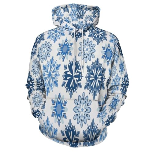 Sweat à capuche imprimé aquarelle 3D pull de sport manches longues avec poches