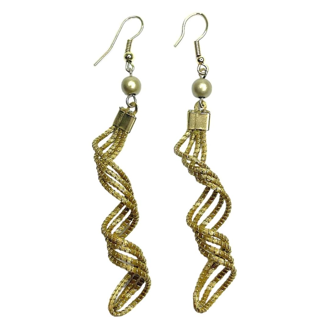 Felicidade Orecchini In Capim Dourado – Oro Vegetale Del Brasile, Gioielli Artigianali Fatti A Mano, Eleganza Naturale, Idea Regalo Etica