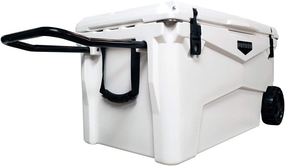 Fatboy 70 Quart Wheeled Roto Molded Cooler (White)