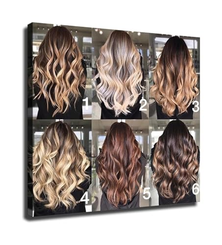 Haircut Chart and Hairstyle Guide Poster for Women Salon Quality Styles at Home Canvas Wall Art for Beauty Salon or Bedroom Deco