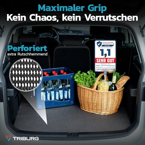 Universal Antirutschmatte 120x180 cm - rutschfeste Gummimatte zuschneidbar und abwaschbar - Ideal als Auto Kofferraummatte, Teppich Unterlage, Schubladen Matte, Kofferraum Schutzmatte