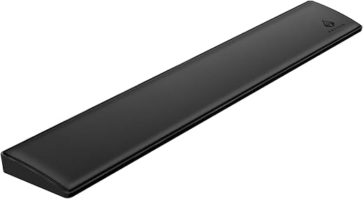 Archer Tech Lab Aphros 100 Keyboard Wrist Rest, PU Leather, Soft Memory Foam for Stable Wrist Position, Anti Skid Base Feet for Grip & Stability,…