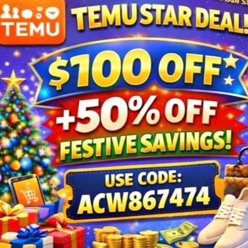 ৳&raquo; Temu coupon code [(&pound;100 off)] ↢↣{[ACW867474]} for All Orders in January 2026 cover art