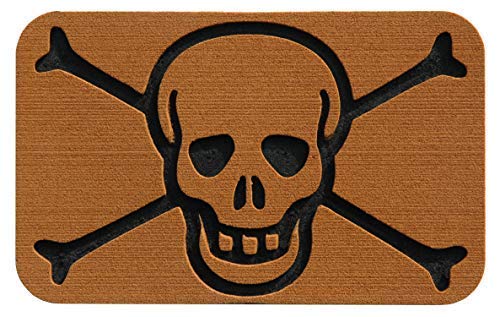 ToejamrStomp Pad - Skull & Crossed Bones - Brown