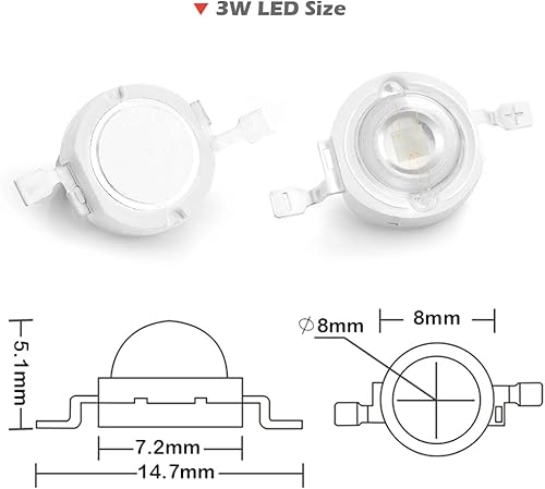 Miniatura 10 de 3W - chip LED de alta potencia, 3.00watts