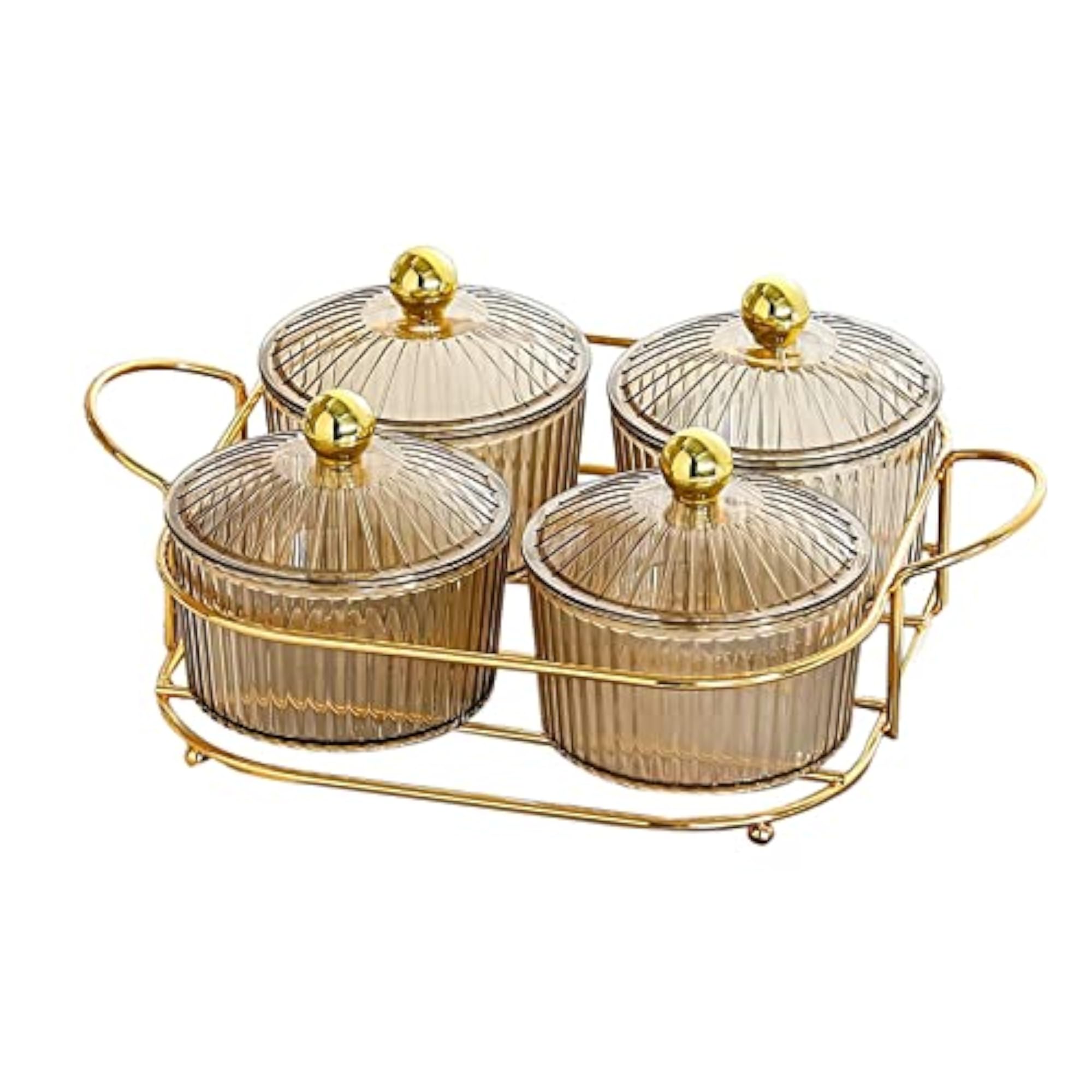 Luxury Snack Dishes Multi Use Condiment Tray with Holder