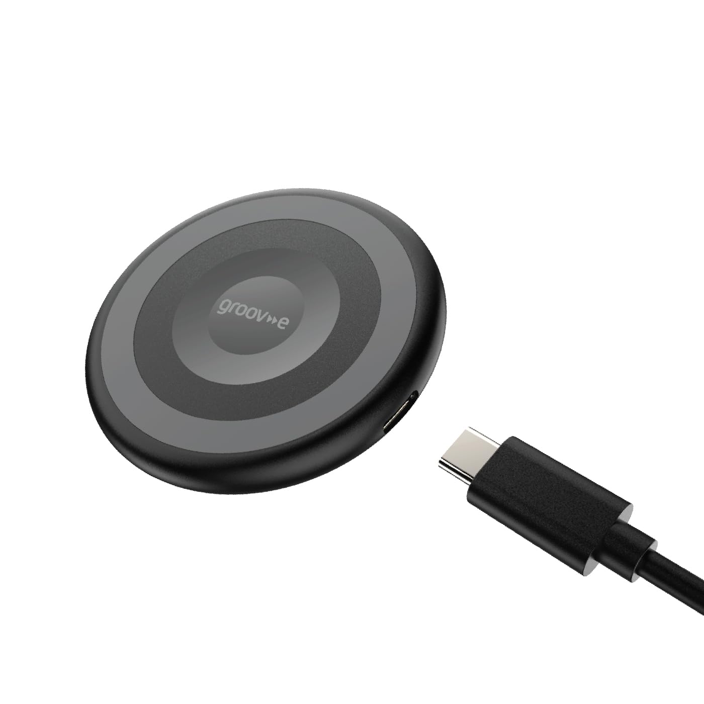Groov-e Electra 3-in-1 Magnetic Wireless Charging Pad - Wireless Charging for Smartphone, Smartwatch, and Earphones, USB-C Powered, Fast Charge - Black