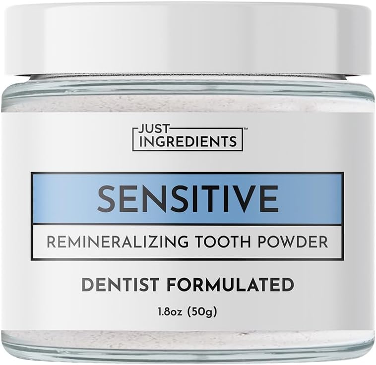 Remineralizing Tooth Powder – Fluoride-Free Oral Care – Gently Cleans & Whitens – Supports Strong Teeth & Fresh Breath – Vegan, Non-GMO (Regular, Sensitive)