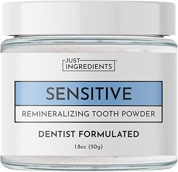 Remineralizing Tooth Powder Fluoride-Free Oral Care Gently Cleans & Whitens Supports Strong Teeth & Fresh Breath Vegan, Non-GMO Regular, Sensitive