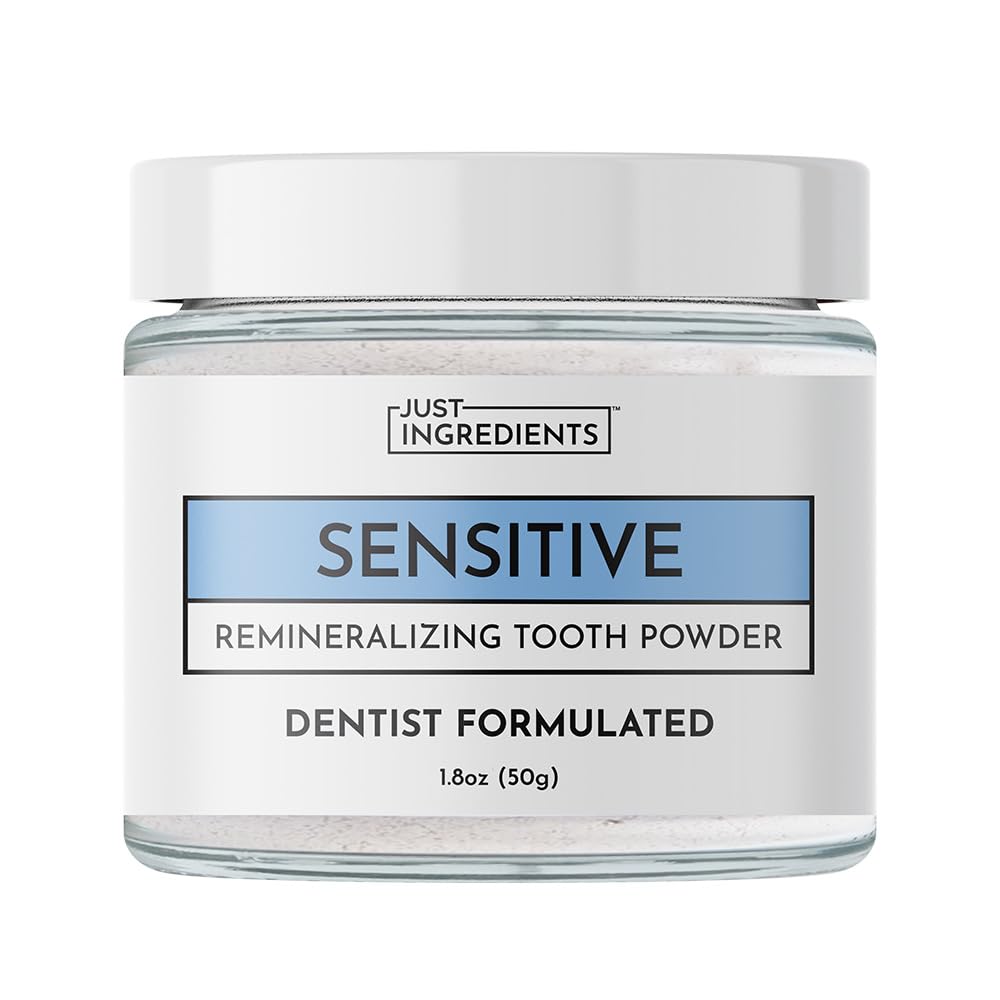 Remineralizing Tooth Powder – Fluoride-Free Oral Care – Gently Cleans & Whitens – Supports Strong Teeth & Fresh Breath – Vegan, Non-GMO (Regular, Sensitive)