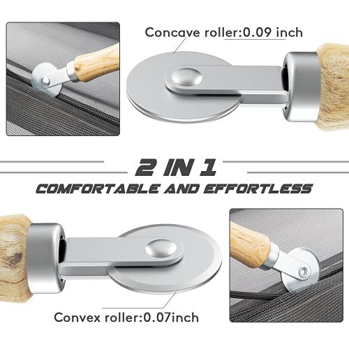 Screen Repair Kit Easy Diy Project 48" X 110" Fiberglass Screen Mesh With Rolling Tool And Screen Retainer Spline Screen Replacement Kit For Windows Sliding Doors And Patio Screens (48" X 110", Black) #TOP2