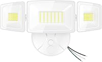 Vista 11 de Onforu Luz de seguridad LED de 50 W, 5000 lm, luz de inundación para exteriores súper brillante con 3 cabezales ajustables, IP65 impermeable, 5000