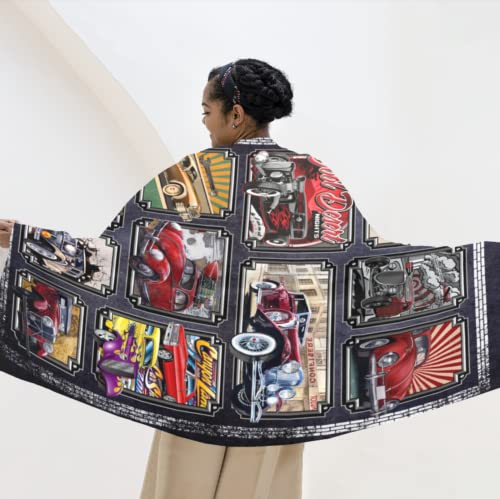 Retro Car Vintage Car Gift Ultra-Soft Throw Blanket 50"X40" Comfortable Gifts For Bed Sofa Dorm Decor Bedding Bedroom #TOP6