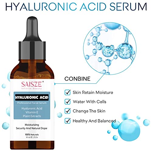 Saisze Anti-Aging Facial Serum Set - Vitamin C Serum, Hyaluronic Acid Serum, Retinol Serum - Brightening Serum, Anti Wrinkle Serum, Dark Spot Corrector For Face, Acne Scars, Pore Minimizer - 3X1 Fl Oz #TOP3