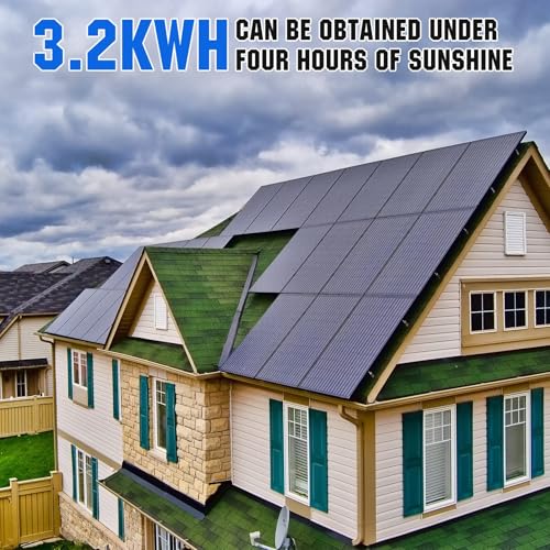 Eco-Worthy US-L02M195-MCWMZBT-4 800 Watts Solar Panel Off Grid Rv Boat Kit: 4Pcs Bifacial 195W Solar Panels + 12V 60A Mppt Charger Controller+ Bluetooth Module 5.0 + 16Ft Solar Cable + Z Mounting Brackets thumb #3
