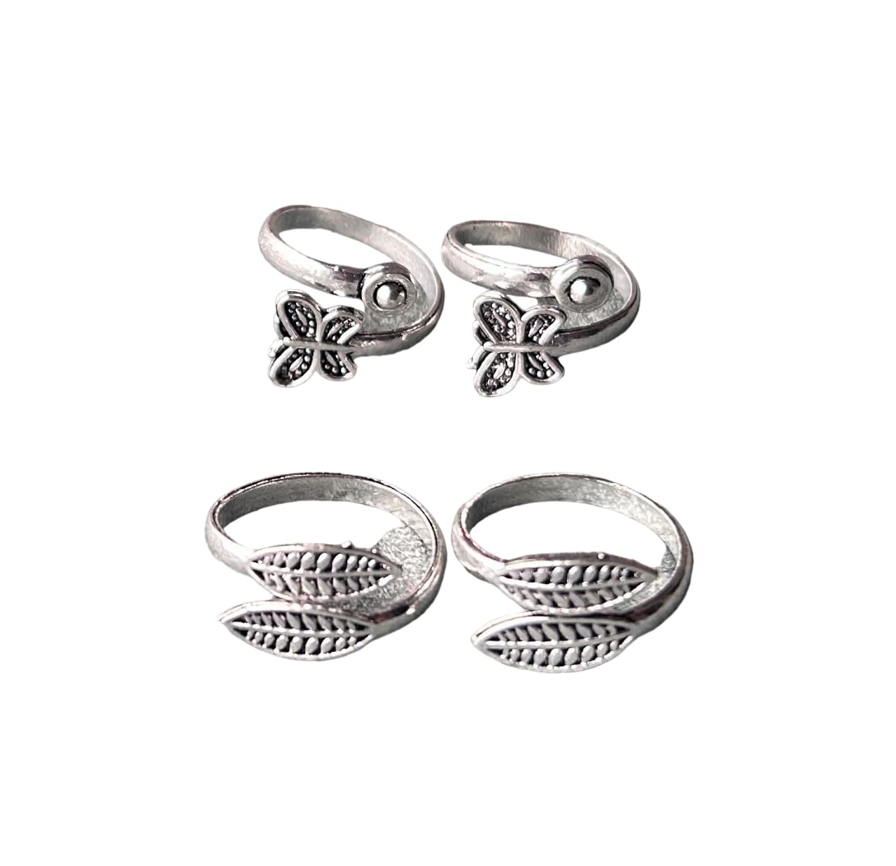 Women & Girls Metal Fancy Glossy finish Toe Ring Adjustable Bichiya/Leg Finger Ring_Combo_2 (A_C_P_110724_Silver)-image-44