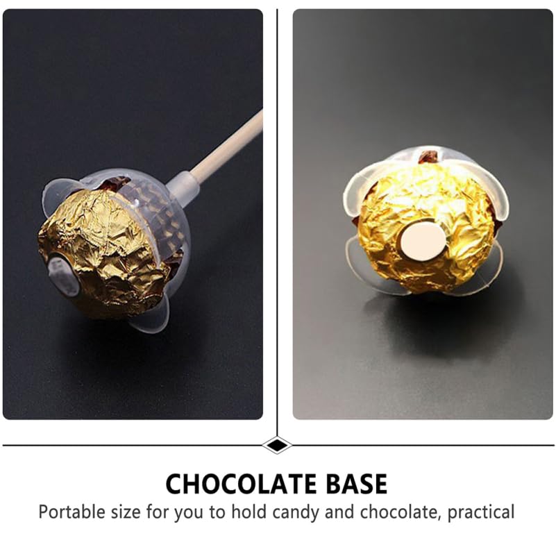 Base de bola de ramo de chocolate transparente con 100 Soporte Redondo Mini 7
